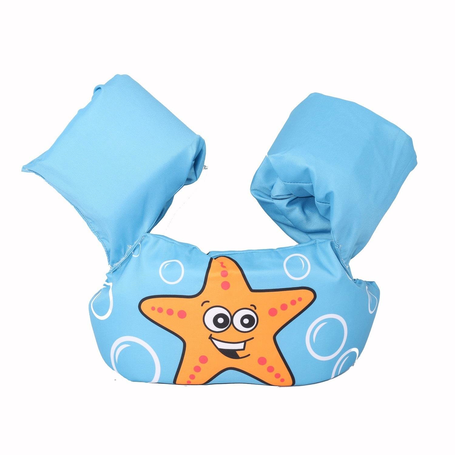 Customized Pattern PVC Cartoon Inflatable Life Jackets Swimming Pool Safety Arm Rings Life Vest For Children