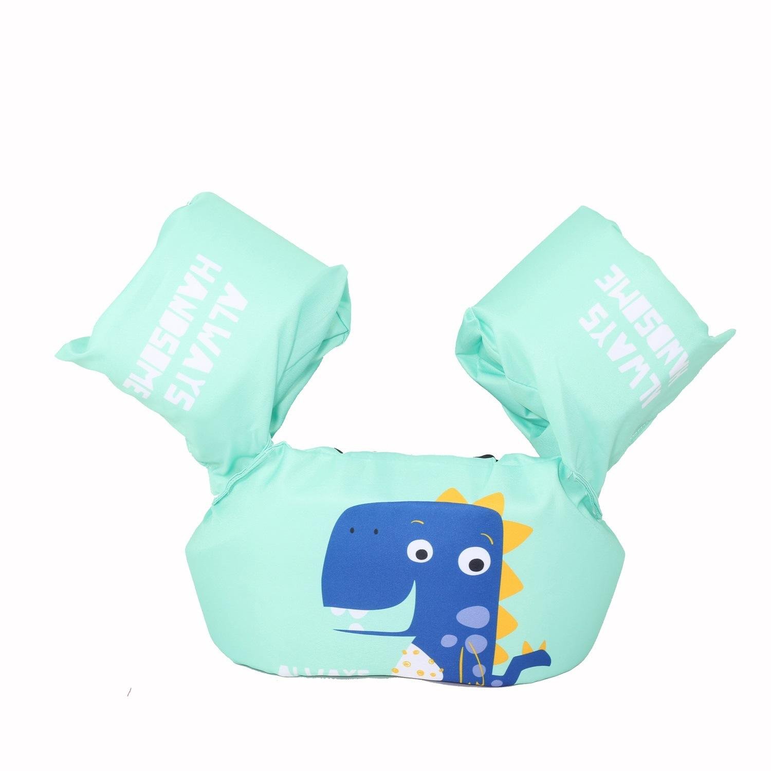 Customized Pattern PVC Cartoon Inflatable Life Jackets Swimming Pool Safety Arm Rings Life Vest For Children