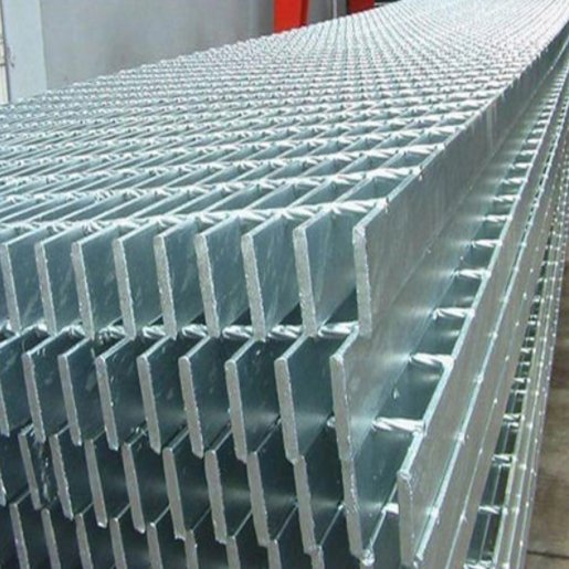 Galvanized Anti-slip safety walking grating for stair Treads Anti Skid O-grip strut stair tread or Walkway Grip Strut Grating