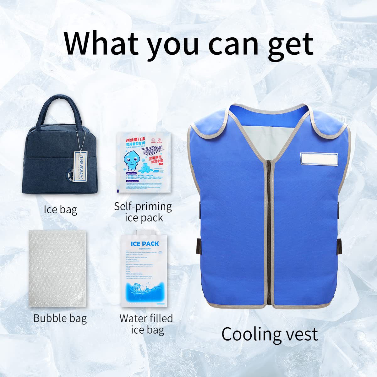 Hot Weather Ice Reflective Cooling Vest for Men&Women with Pockets water body cooling vest for people Working in the Heat
