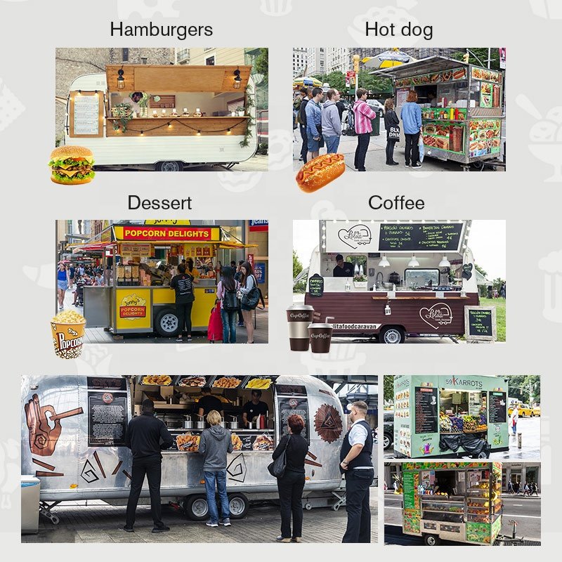 Outdoor Solar Powered Mobile Vintage Snack Food Truck Restaurant Street Electric Rickshaw Food Cart