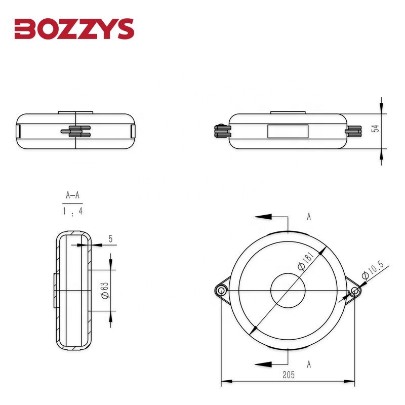 BOZZYS Rotating Foldable Gate Valve Lockout with 3 Padlocks Hole for Handwheel Dia from 127mm to 165mm