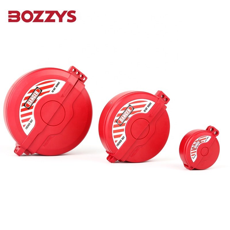 BOZZYS Rotating Foldable Gate Valve Lockout with 3 Padlocks Hole for Handwheel Dia from 127mm to 165mm
