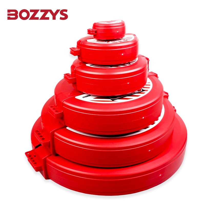 BOZZYS Rotating Foldable Gate Valve Lockout with 3 Padlocks Hole for Handwheel Dia from 127mm to 165mm