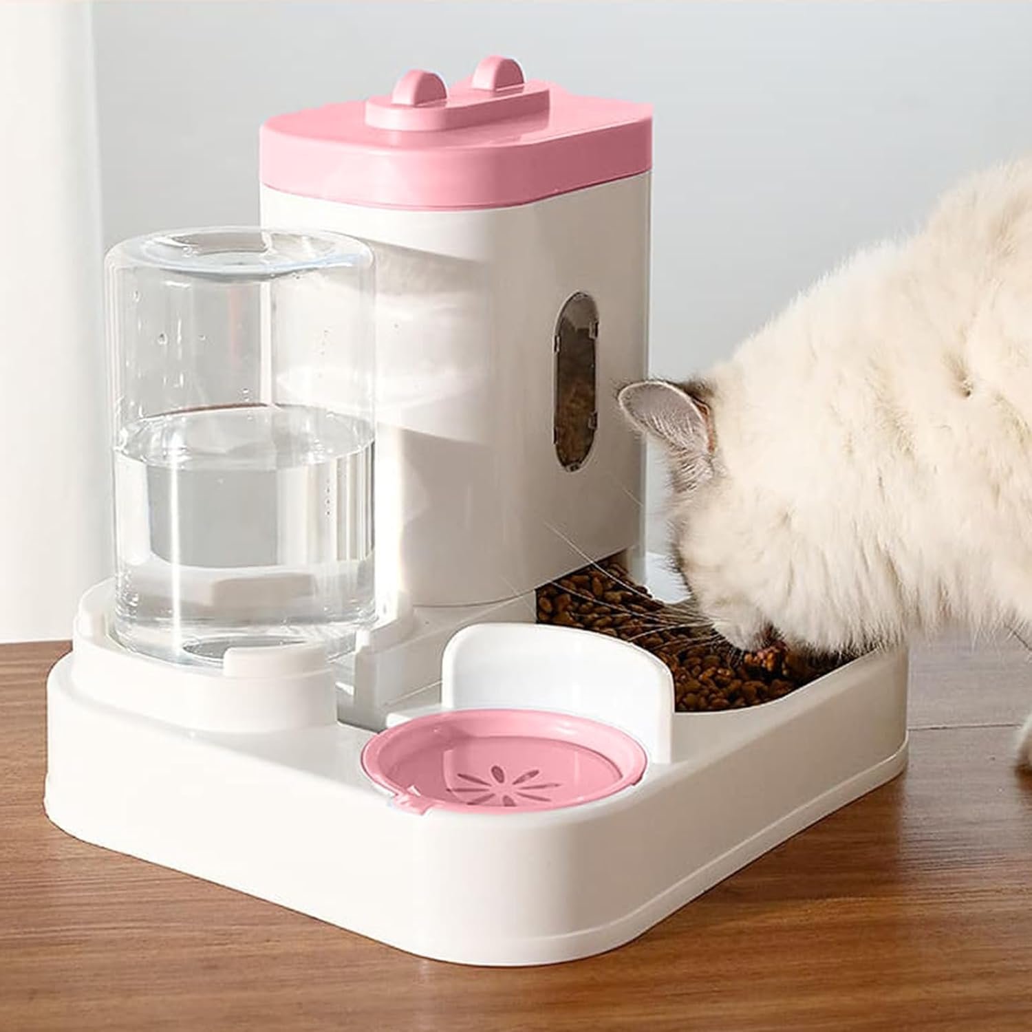 Pet feeding and drinking fountain, cat bowl, food utensils, dog and cat vertical rabbit ear water feeder, automatic pet bowl