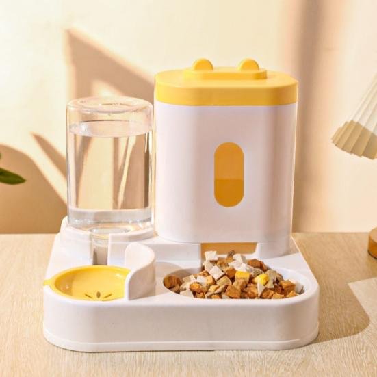 Pet feeding and drinking fountain, cat bowl, food utensils, dog and cat vertical rabbit ear water feeder, automatic pet bowl
