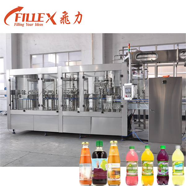 4 in 1 Automatic Glass Bottling Line Juice Filling Machine Fresh Orange Juice Production Line Juice Filling Machine