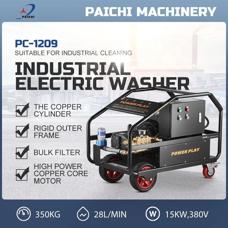 Pai Chi 15kw 350bar industrial pressure washer 5100PSI factory pressure washer electric high pressure car washer industrial