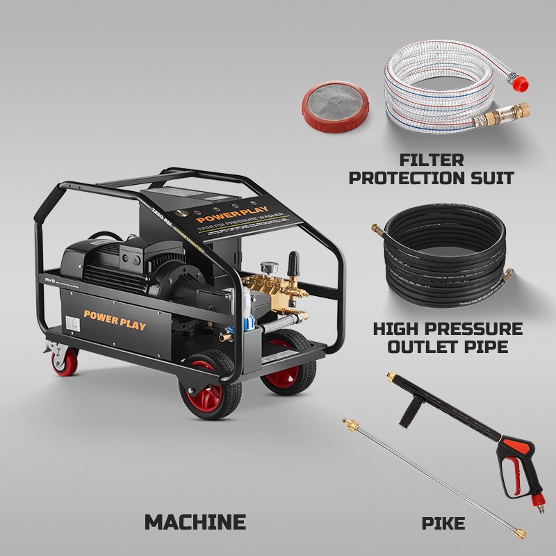 Pai Chi 15kw 350bar industrial pressure washer 5100PSI factory pressure washer electric high pressure car washer industrial