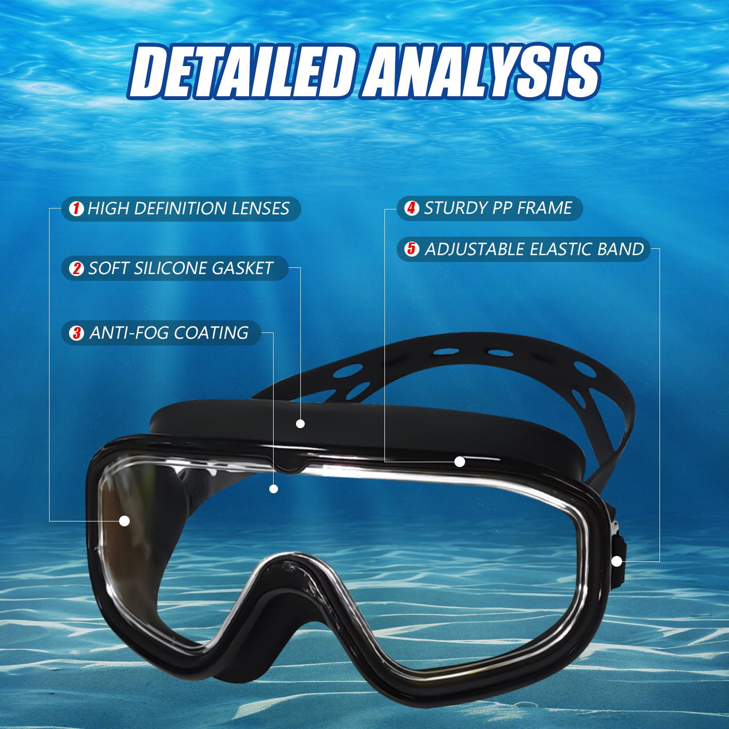 Adult Prescription Lens Myopia Anti Fog Comfortable Silicone Watersports Swimming Goggles
