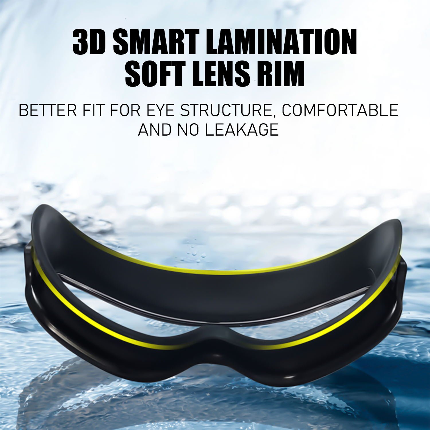 Adult Prescription Lens Myopia Anti Fog Comfortable Silicone Watersports Swimming Goggles