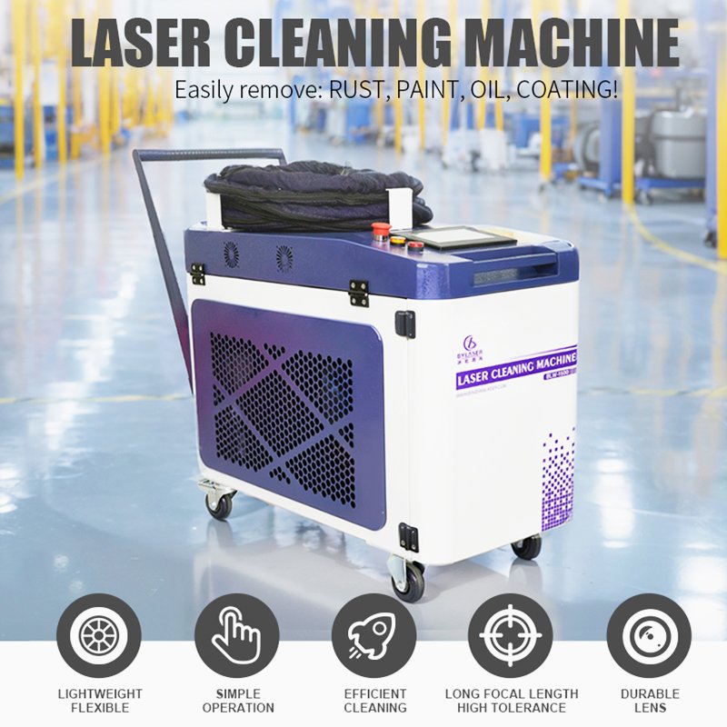 2000w air cooled cw mini pulsed laser cleaning machine 3000w for concrete and wood 1500 stone 10000w