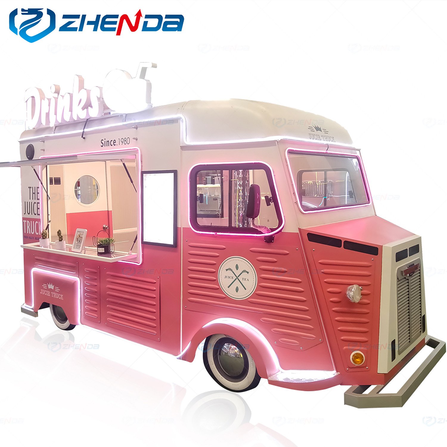 Factory Direct Sale Customized Low Price Mobile Dining Cart Electric Ice Cream Restaurant Donut Dining Cart Trailer