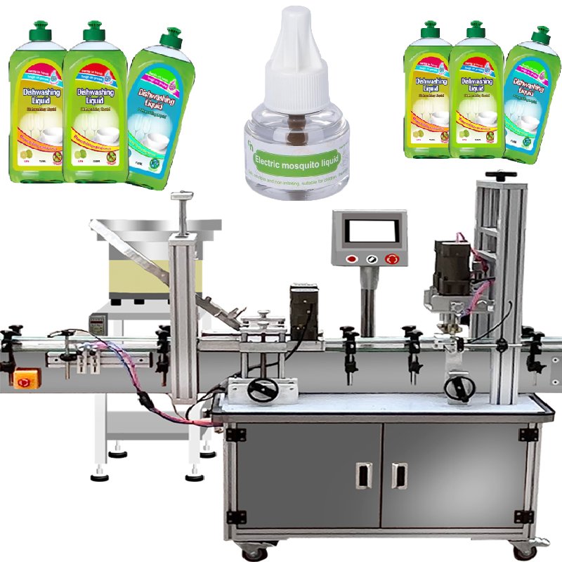 4-nozzle bottled liquid peristaltic pump filling machine, fully automatic capping, sealing, label sealing machine