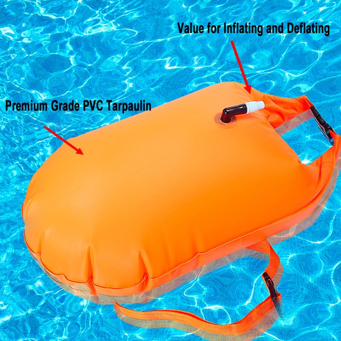 Waterproof Pull Children's Swimming Buoy Inflatable Dry Bag Swim Buoy Float for Swimming Safety