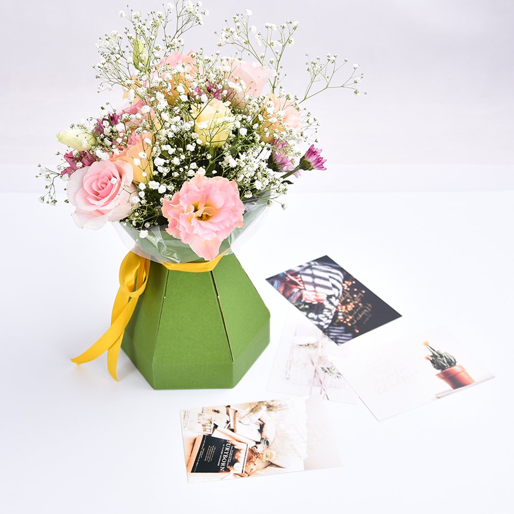 Hot Sale Handmade Flower packaging Basket Waterproof Paper Gift Box