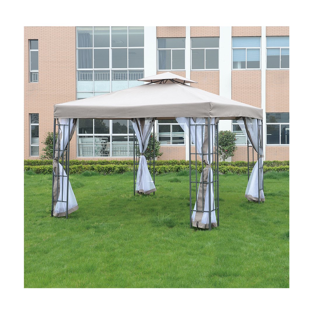 Fantastic quality popular White Brown Courtyard Rain Activity Gazebo Garden Party Outside Tent