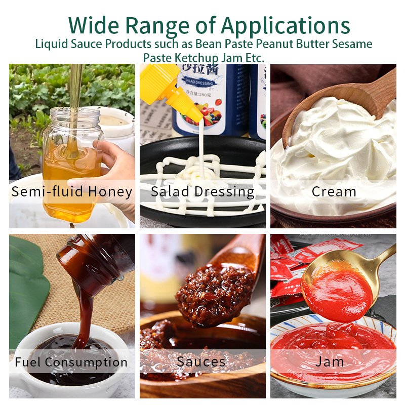 Automatic Single Nozzle Lotion Tomato Sauce Peanut Butter Bottle Thick Cream Paste Filling Machine