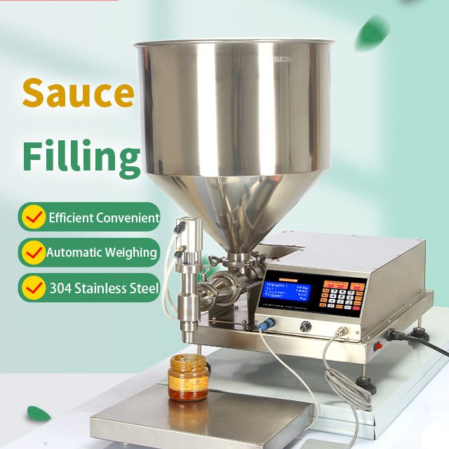 Automatic Single Nozzle Lotion Tomato Sauce Peanut Butter Bottle Thick Cream Paste Filling Machine