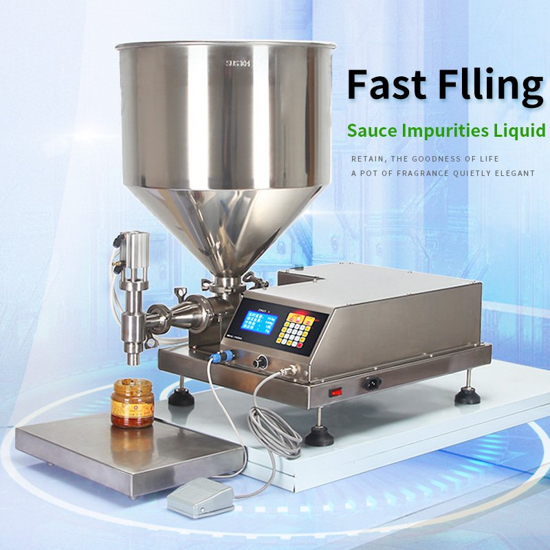 Automatic Single Nozzle Lotion Tomato Sauce Peanut Butter Bottle Thick Cream Paste Filling Machine