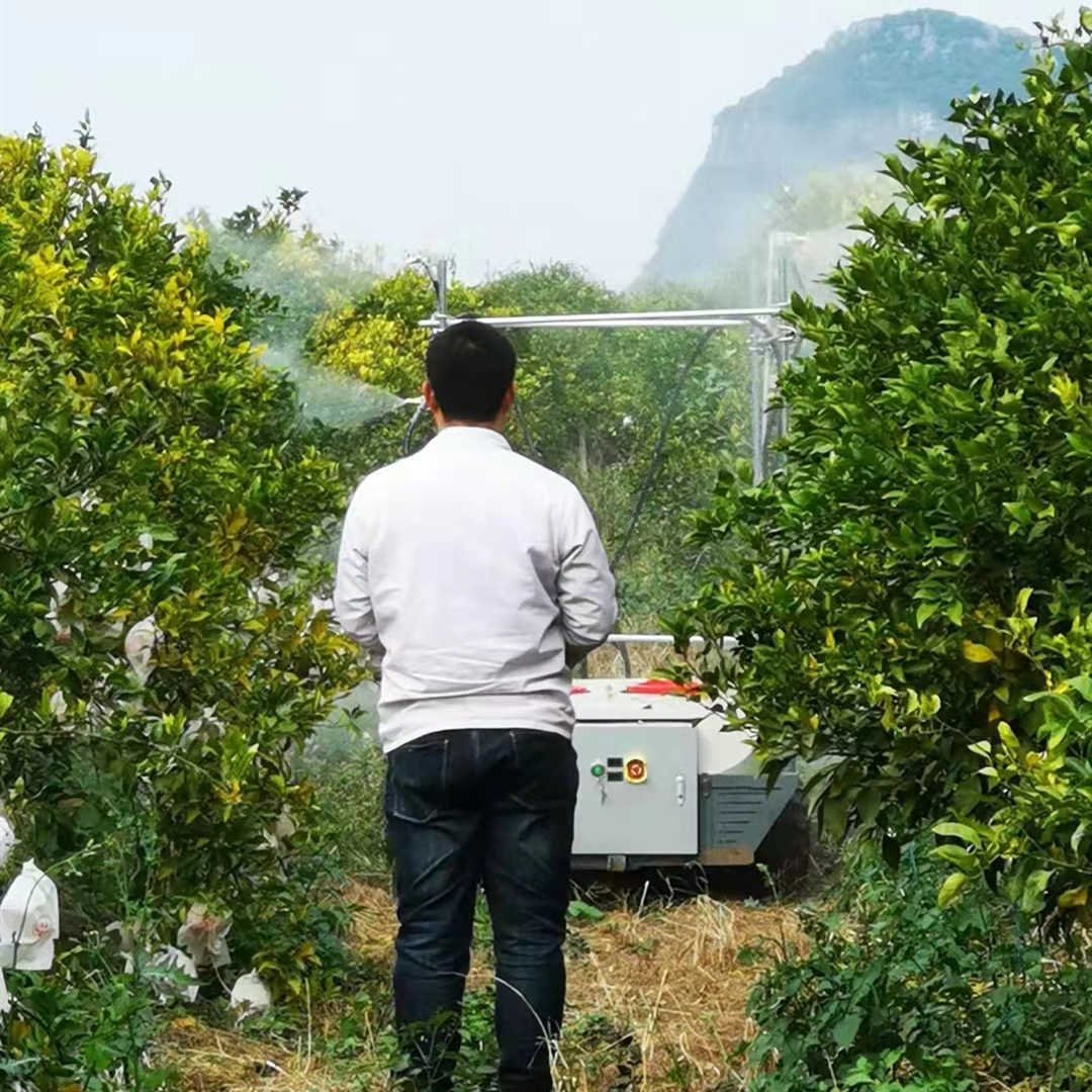 Remote Control Unmanned Robotic sprayer for Disinfection Farmland Orchards Agriculture Sprayer with 300L Water Tank