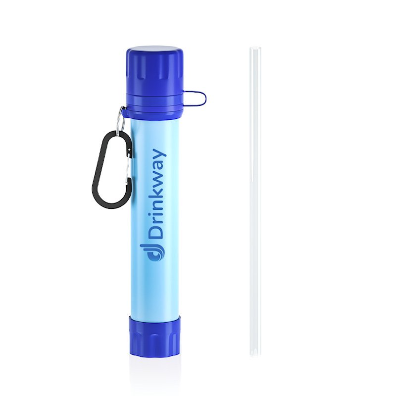 Portable Travel Kit for Outdoor Survival Emergency Purifier Water Filter Straw for Backpacking Hiking Personal Life Safety Gear