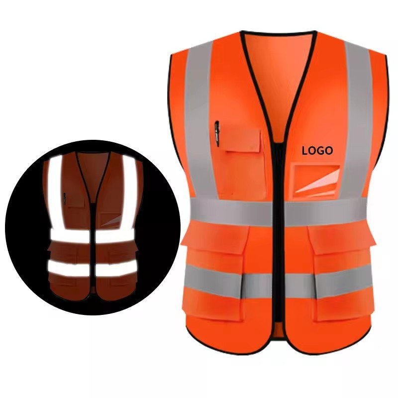 2024 New Products Polyester blue safety vest hi visible reflective