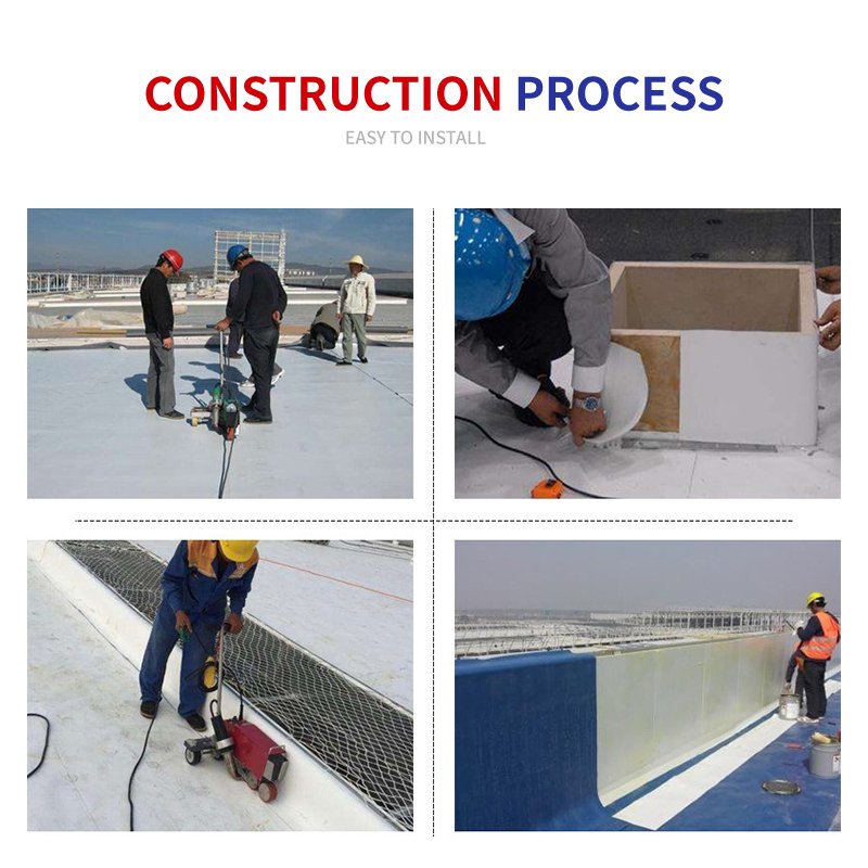 Modern Design TPO Waterproof Membrane Easy Application For Roof Pollution-Free Canals Dams Reservoirs