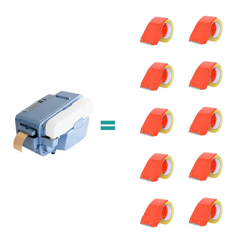 Eco-Friendly Safety Automatic Cutter Wet Paper Packaging Kraft Gummed Water Activated Tape Dispenser Machine