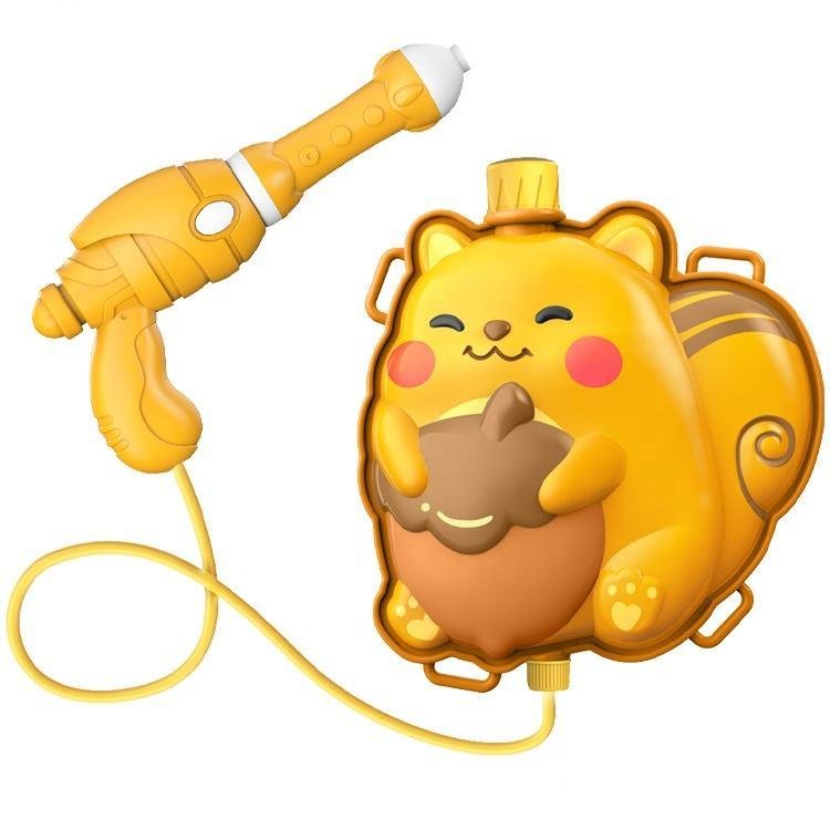 Large capacity cute backpack water gun toy kids summer beach water battle water shooting blaster toy with backpack for kids