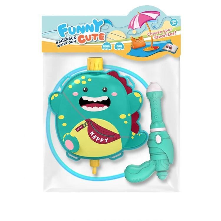 Large capacity cute backpack water gun toy kids summer beach water battle water shooting blaster toy with backpack for kids