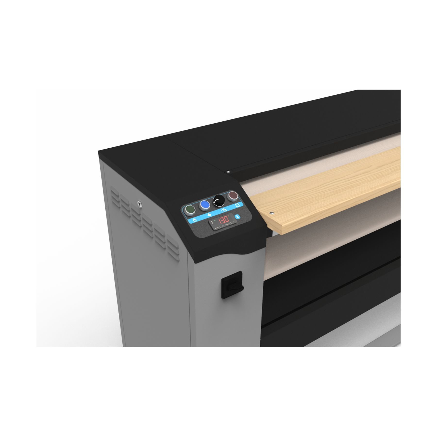 Professional ELFI200/33EA Digital Temperature Manament Flatwork Ironer New Electric Uniform Pressure Emerncy Safety Stop Engine