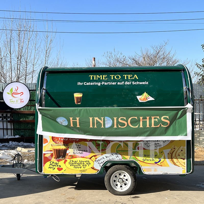 Flash Sale Park Car Coffee Customise Food Trailer Safety Level Cart Food Street Trailer For Motorcycles