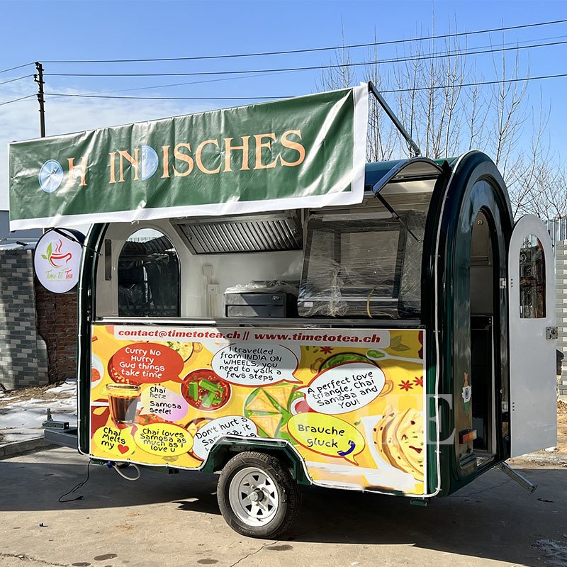 Flash Sale Park Car Coffee Customise Food Trailer Safety Level Cart Food Street Trailer For Motorcycles
