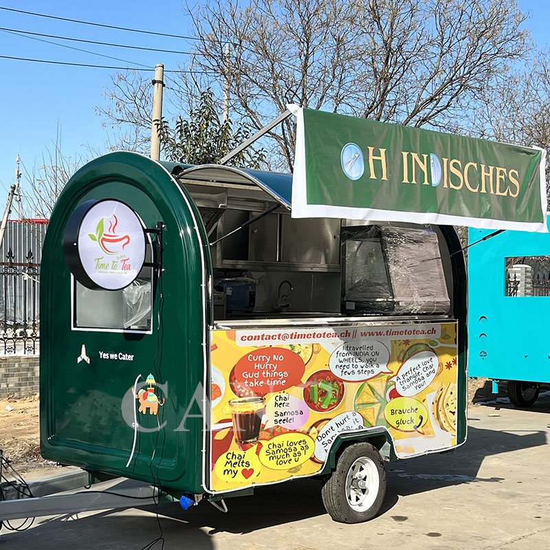 Flash Sale Park Car Coffee Customise Food Trailer Safety Level Cart Food Street Trailer For Motorcycles