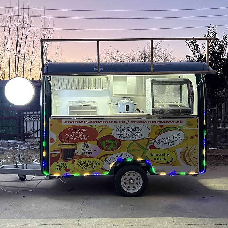 Flash Sale Park Car Coffee Customise Food Trailer Safety Level Cart Food Street Trailer For Motorcycles