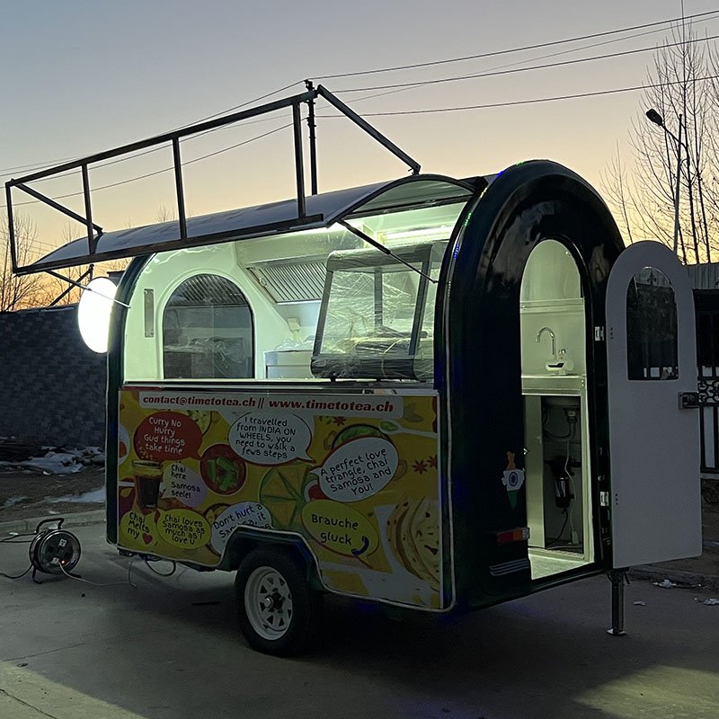 Flash Sale Park Car Coffee Customise Food Trailer Safety Level Cart Food Street Trailer For Motorcycles