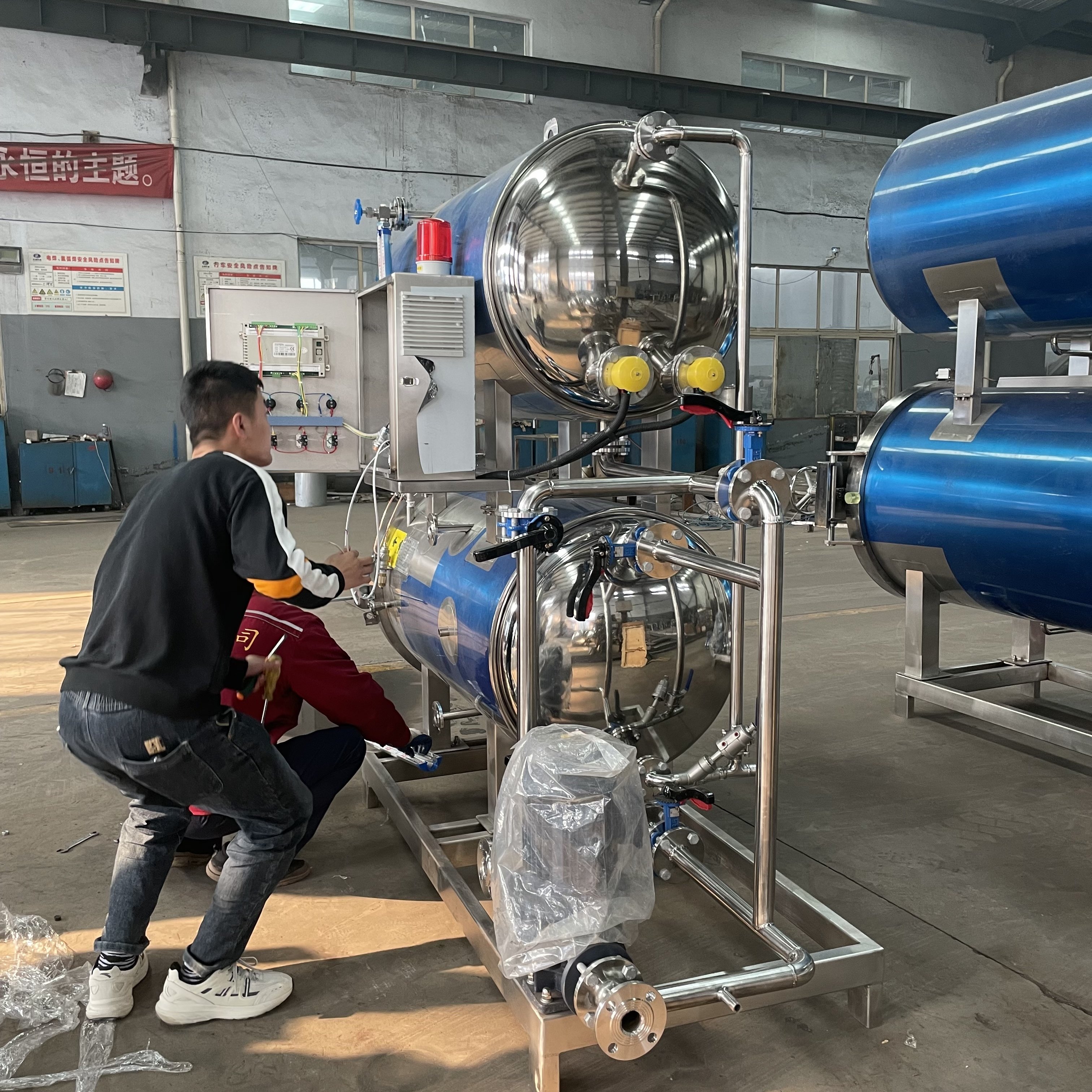 Semi-automaticsmall food sterilizer autoclave water spray retort machine