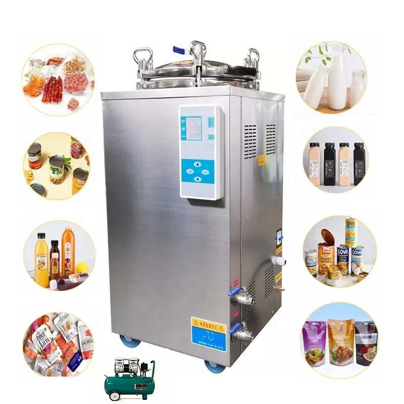 automatic steam & water bath pouch food steam sterilizer retort sterilizing autoclave machine