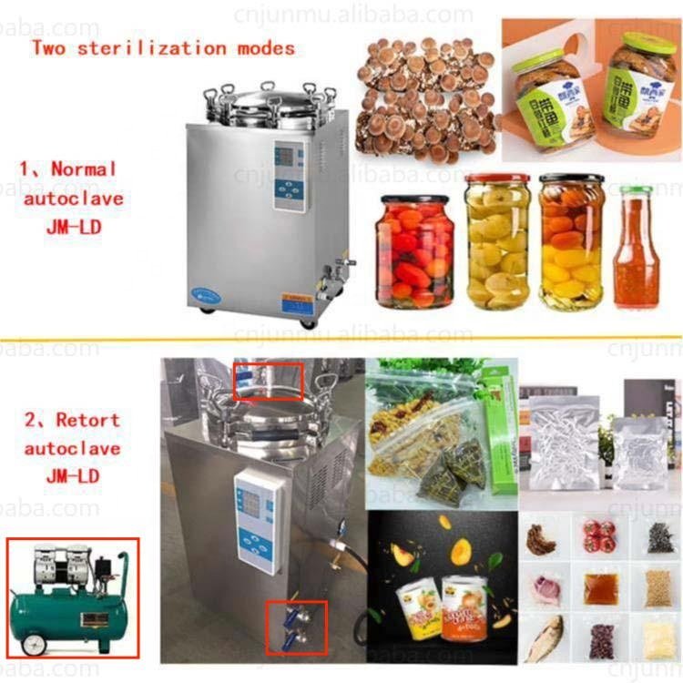 automatic steam & water bath pouch food steam sterilizer retort sterilizing autoclave machine