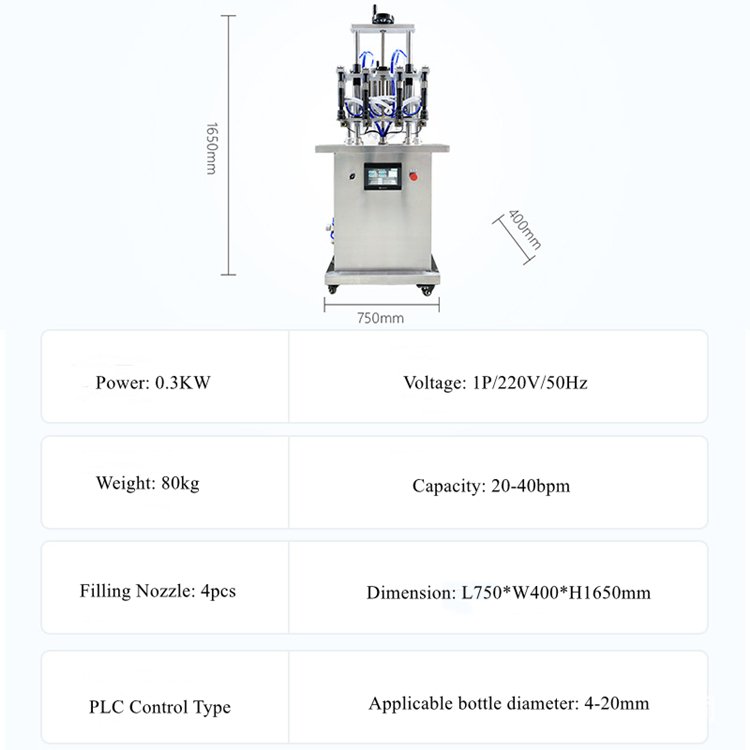 Guaranteed quality perfume filling line Daily chemical filling machine high quality tiny filling machine perfume