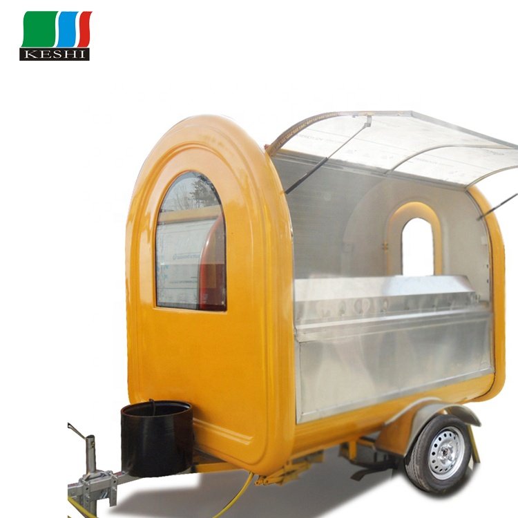Multi-Use Outdoor Round Shape Mobile Bakery Food Cart Cold Drinks Trucks For Sale Ice Cream Sweet Food Truck Trailer
