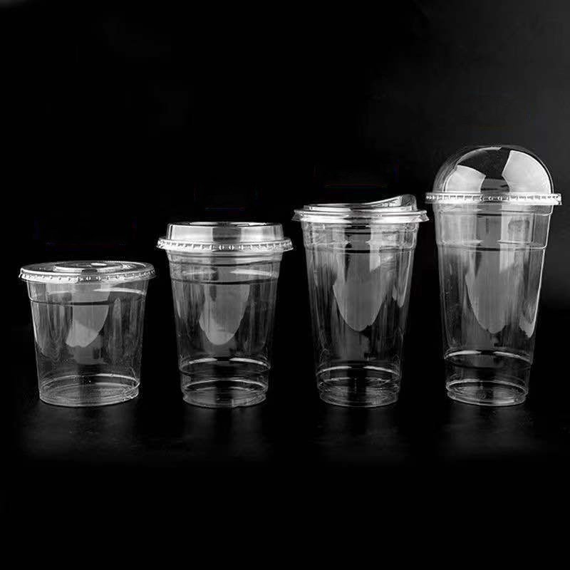 Disposable PET Cups 6oz 8oz 10oz 12oz 16oz 18oz 20oz 24oz 32oz Plastic Cups For Party Custom Logo Cold Plastic cups with lids