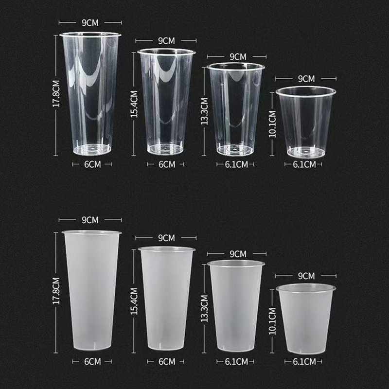 Disposable PET Cups 6oz 8oz 10oz 12oz 16oz 18oz 20oz 24oz 32oz Plastic Cups For Party Custom Logo Cold Plastic cups with lids