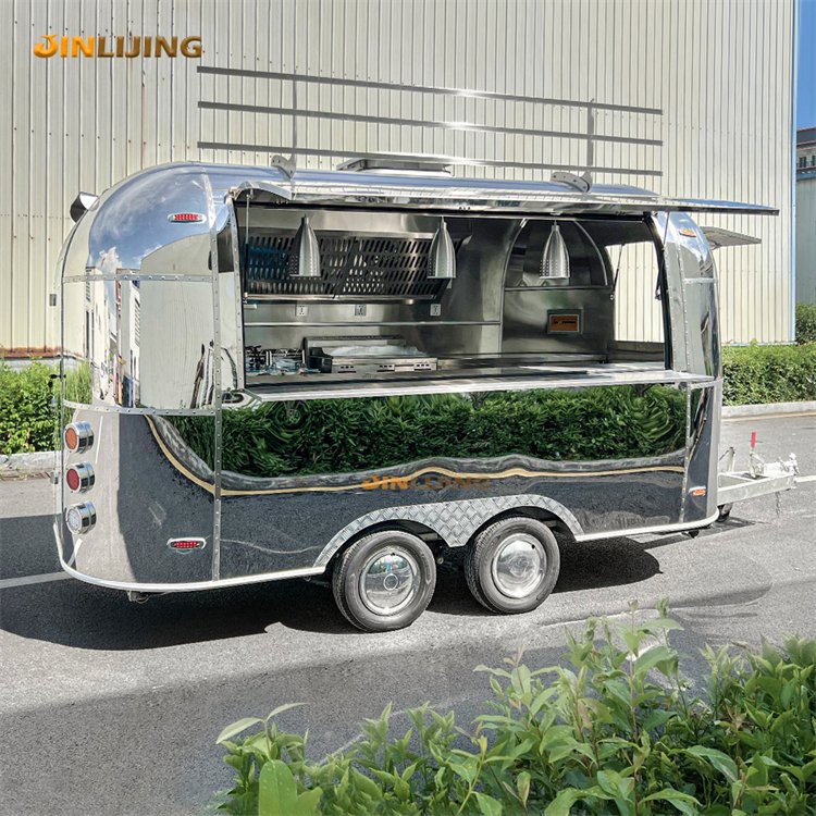 JINLIJING Mobile Food Hygiene Safety Stainless Steel Multi-Functional Design Cooking Food Truck