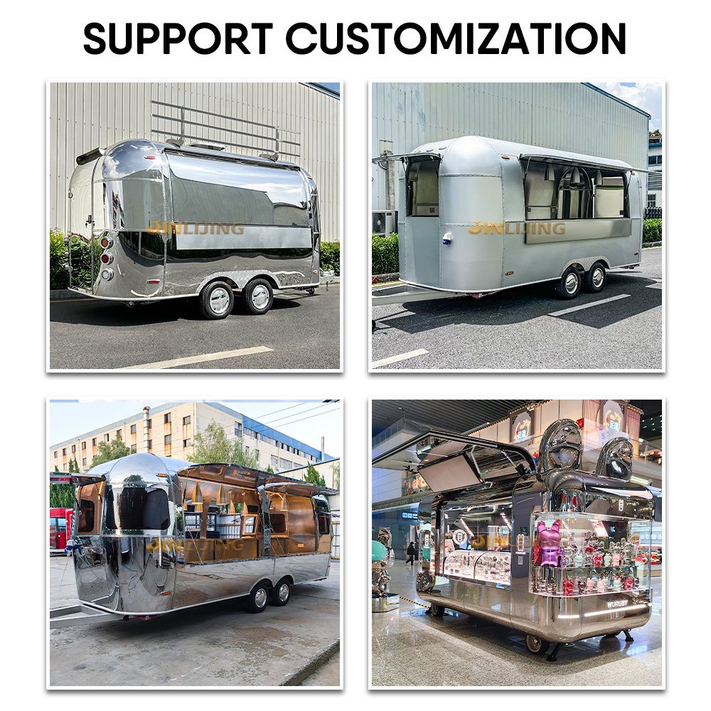 JINLIJING Mobile Food Hygiene Safety Stainless Steel Multi-Functional Design Cooking Food Truck