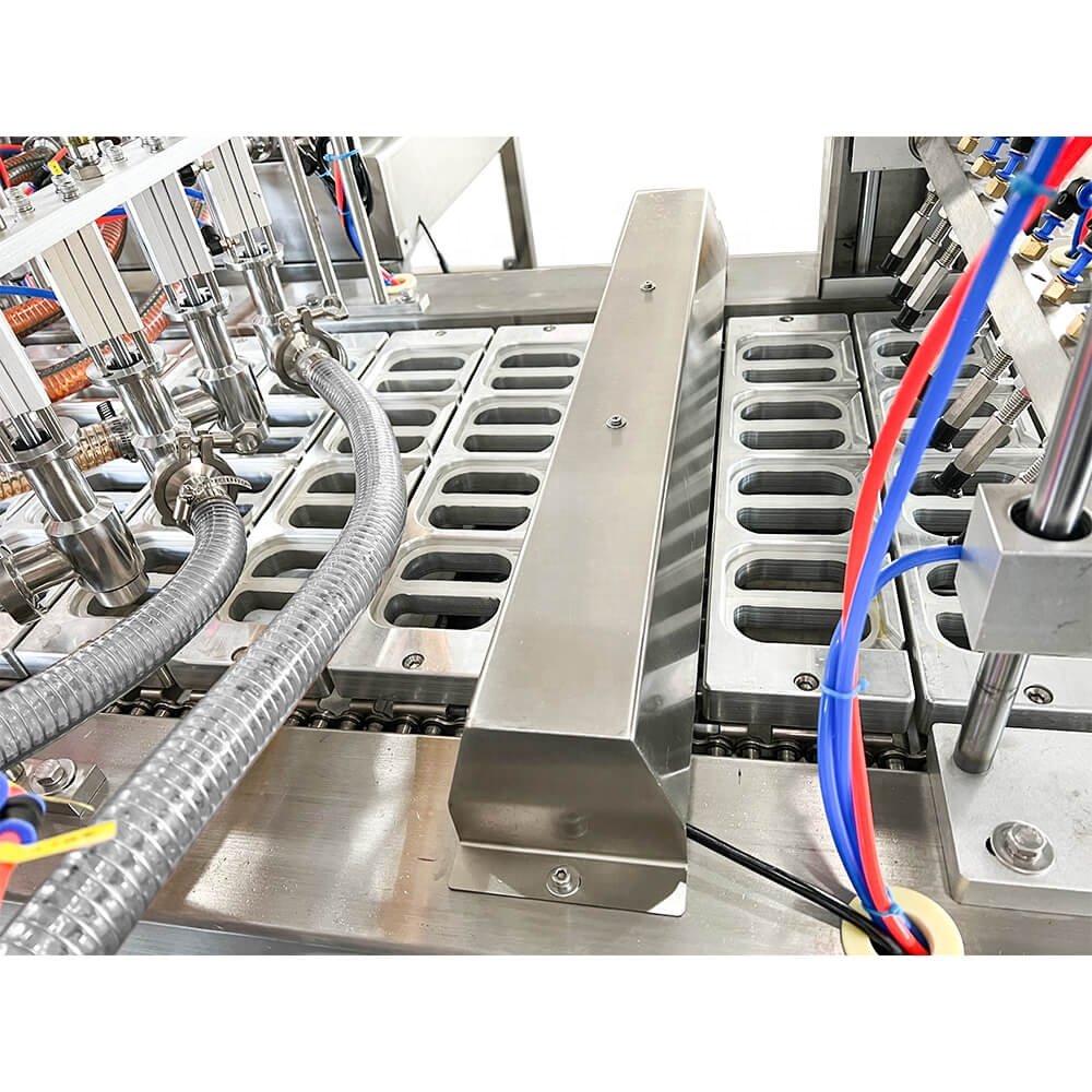 Stand cup sealing and processing equipment for liquids ice water cream