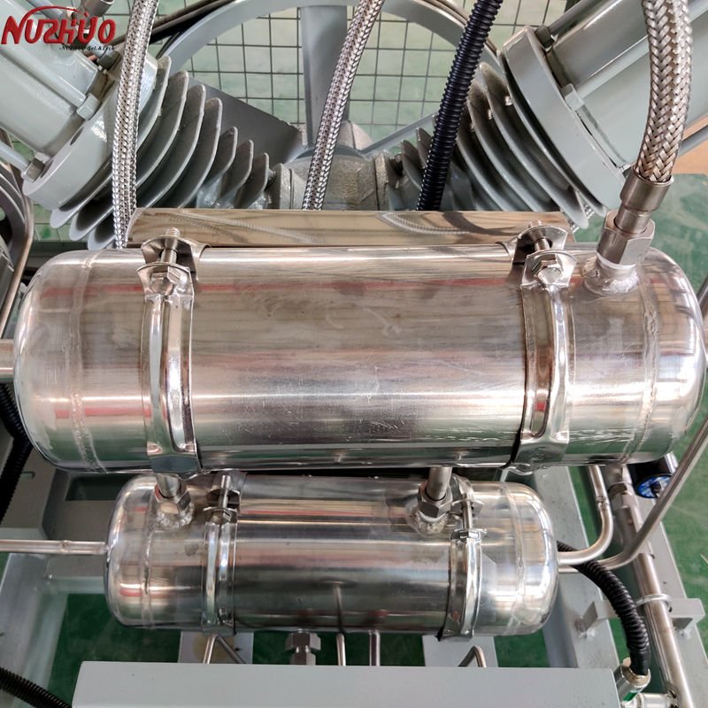 NUZHUO High Safety Level 6m3/h Nitrogen Gas Compressor 200bar All Oil Free Booster N2 Compressor