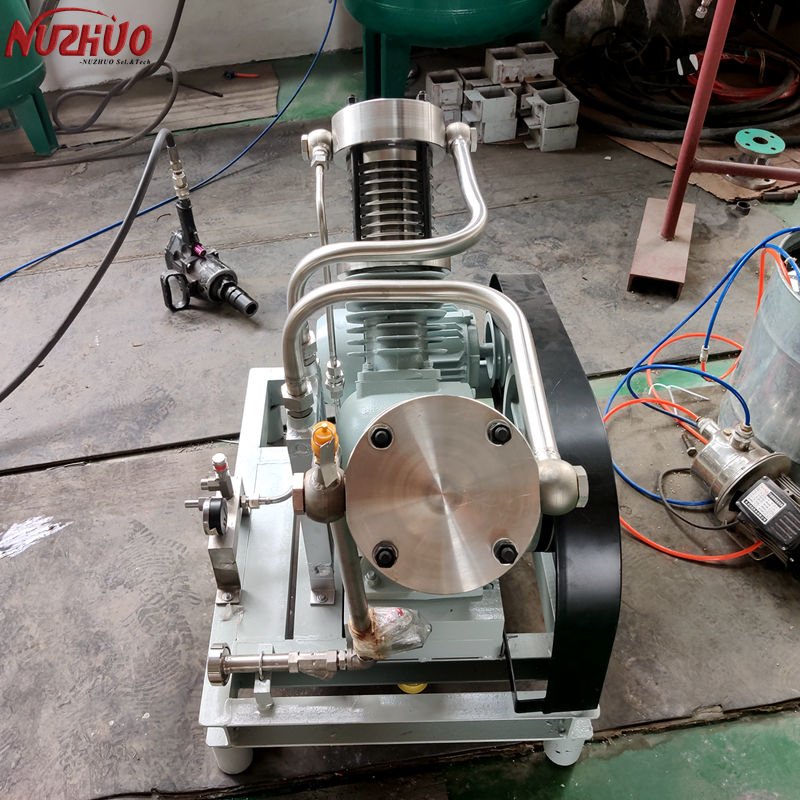 NUZHUO High Safety Level 6m3/h Nitrogen Gas Compressor 200bar All Oil Free Booster N2 Compressor