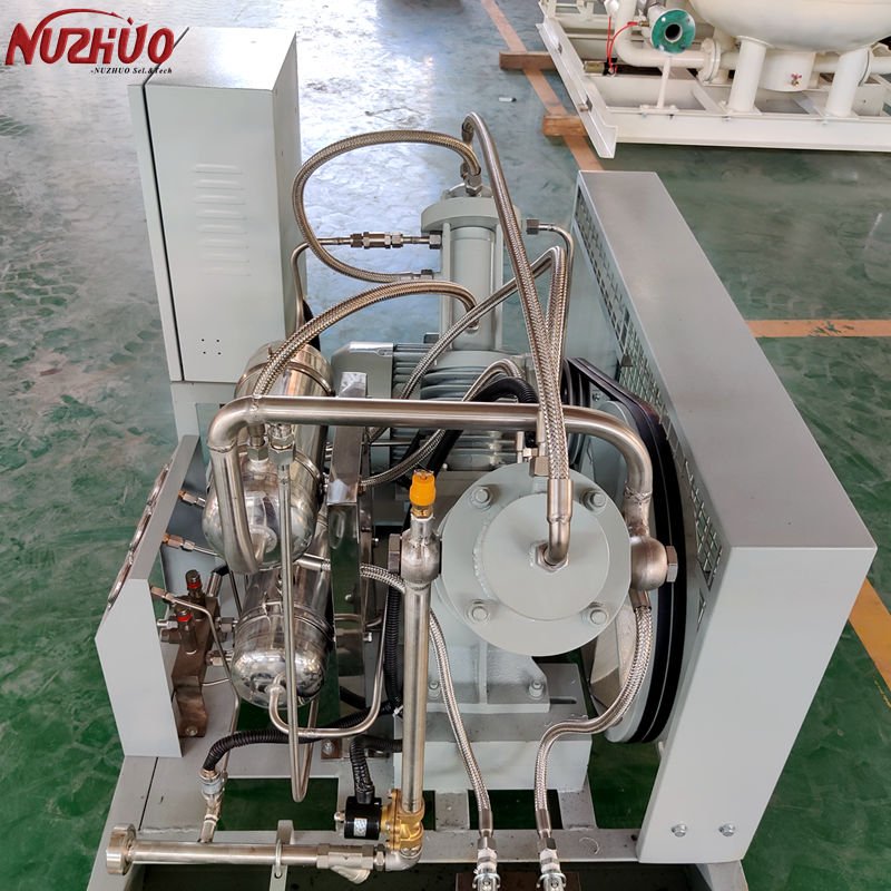 NUZHUO High Safety Level 6m3/h Nitrogen Gas Compressor 200bar All Oil Free Booster N2 Compressor